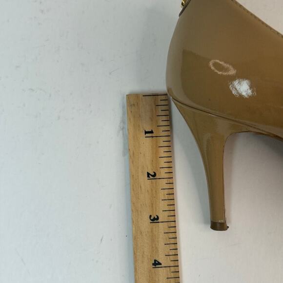 Cole Haan grand os women's tan patent lump pointed toe pumps size 7 1/2 - Picture 10 of 10